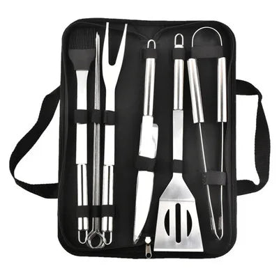 Stainless steel oven set barbecue combination tool outdoor BBQ barbecue set barbecue set storage portable cloth bag baking tool Daniel’s Outdoor Company