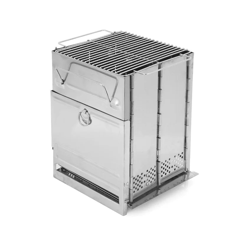 Camping Wood Burning Stove Portable Folding Camp Stove Collapsible Stove Campfire Stove for Outdoor Cooking Picnic Hiking BBQ Daniel’s Outdoor Company