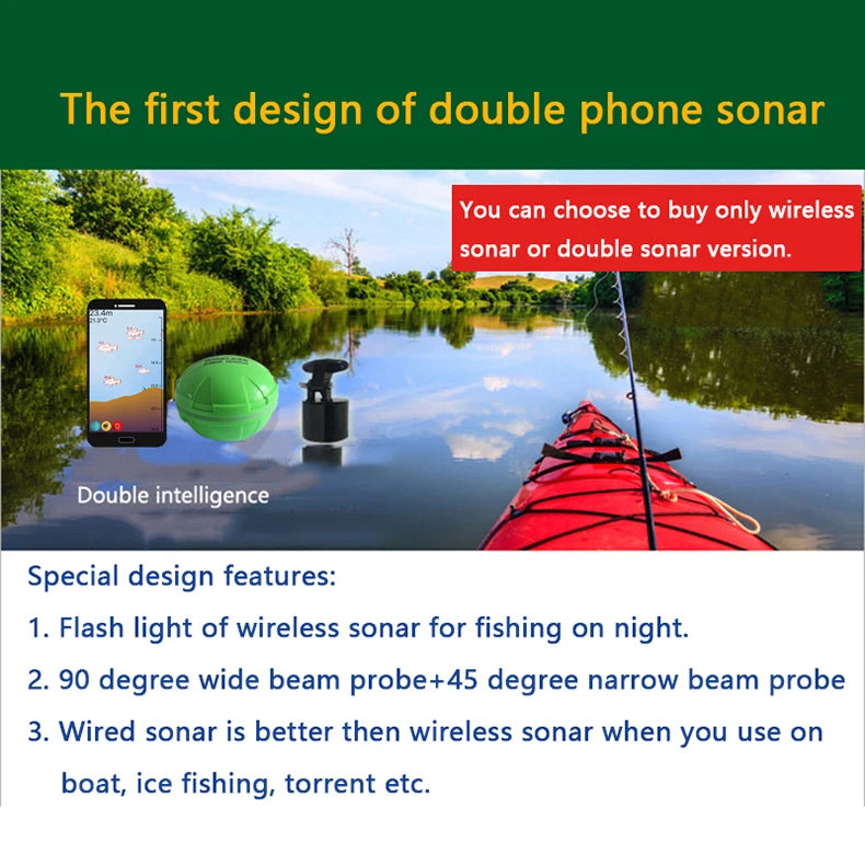 2025 New Design Brand New Smart Phone Fish Finder Sonar Android & IosFish Finder Bluetooth Intelligent Fish Visual Fishing Daniel’s Outdoor Company
