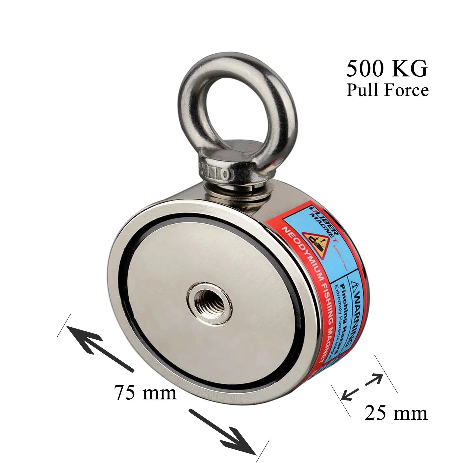Double Sided 150KG to 500KG Round Neodymium Magnet Hook Salvage Magnet Sea Fishing Equipment Holder - Daniel’s Outdoor Company