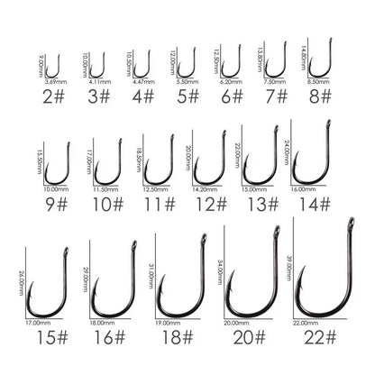 50pcs / 20pcs / Box Circle Carp Eyed Fishing Hook Size 2-22# Ring eye Japan Fishhooks Fishing Hooks Single Jig Fish Hook Tackle Daniel’s Outdoor Company