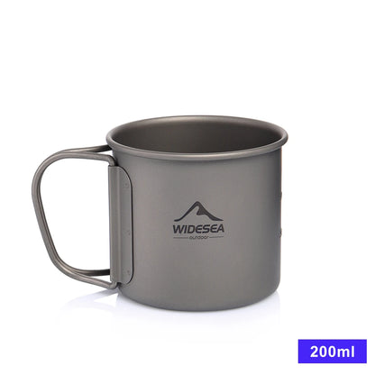 Widesea Camping Mug Titanium Cup Tourist Tableware Picnic Utensils Outdoor Kitchen Equipment Travel Cooking set Cookware Hiking Daniel’s Outdoor Company