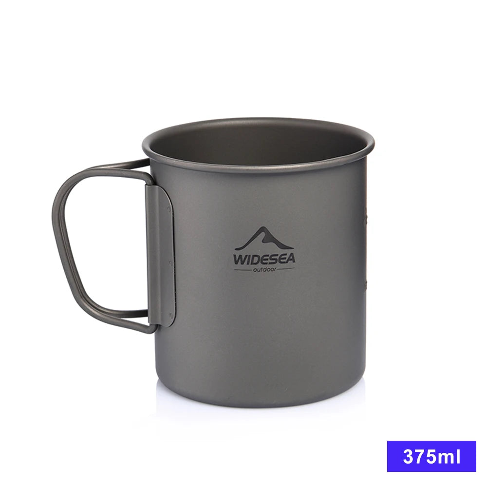 Widesea Camping Mug Titanium Cup Tourist Tableware Picnic Utensils Outdoor Kitchen Equipment Travel Cooking set Cookware Hiking Daniel’s Outdoor Company