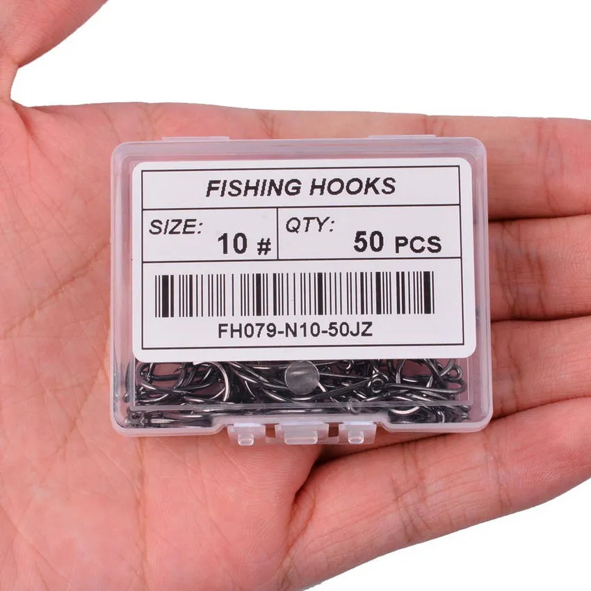 50pcs / 20pcs / Box Circle Carp Eyed Fishing Hook Size 2-22# Ring eye Japan Fishhooks Fishing Hooks Single Jig Fish Hook Tackle Daniel’s Outdoor Company