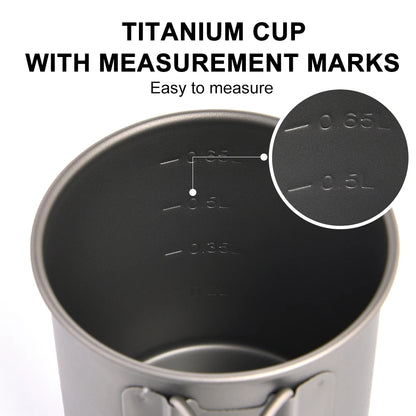 Widesea Camping Mug Titanium Cup Tourist Tableware Picnic Utensils Outdoor Kitchen Equipment Travel Cooking set Cookware Hiking Daniel’s Outdoor Company