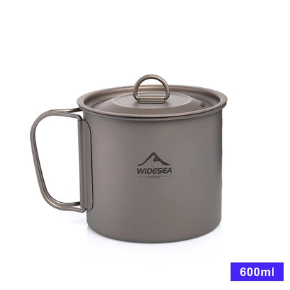 Widesea Camping Mug Titanium Cup Tourist Tableware Picnic Utensils Outdoor Kitchen Equipment Travel Cooking set Cookware Hiking Daniel’s Outdoor Company