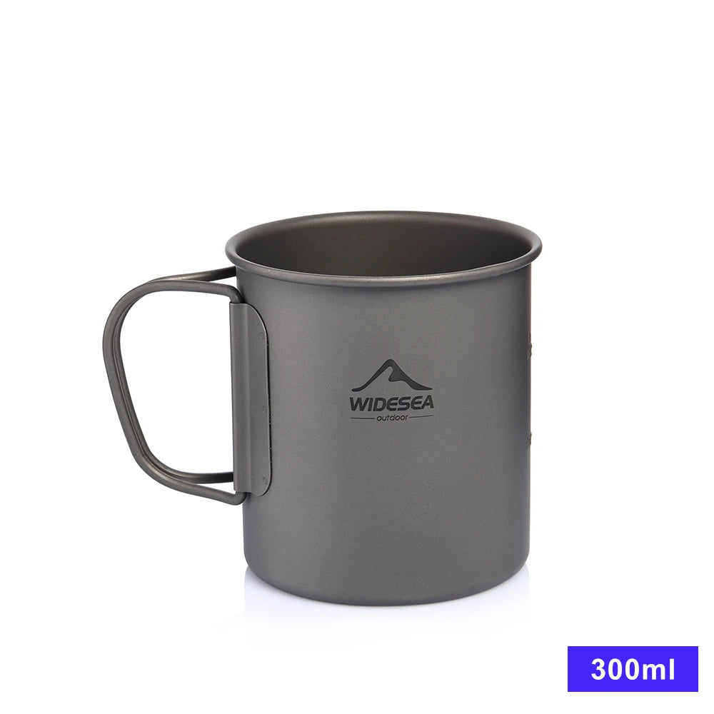Widesea Camping Mug Titanium Cup Tourist Tableware Picnic Utensils Outdoor Kitchen Equipment Travel Cooking set Cookware Hiking Daniel’s Outdoor Company