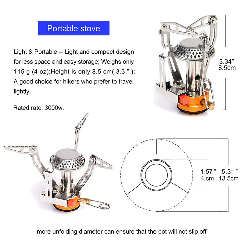 Widesea Camping Cookware Set Outdoor Tableware Equipment Supplies Burner Stove Folding Knife Fork Portable Pot Suit Tourism Cup Daniel’s Outdoor Company