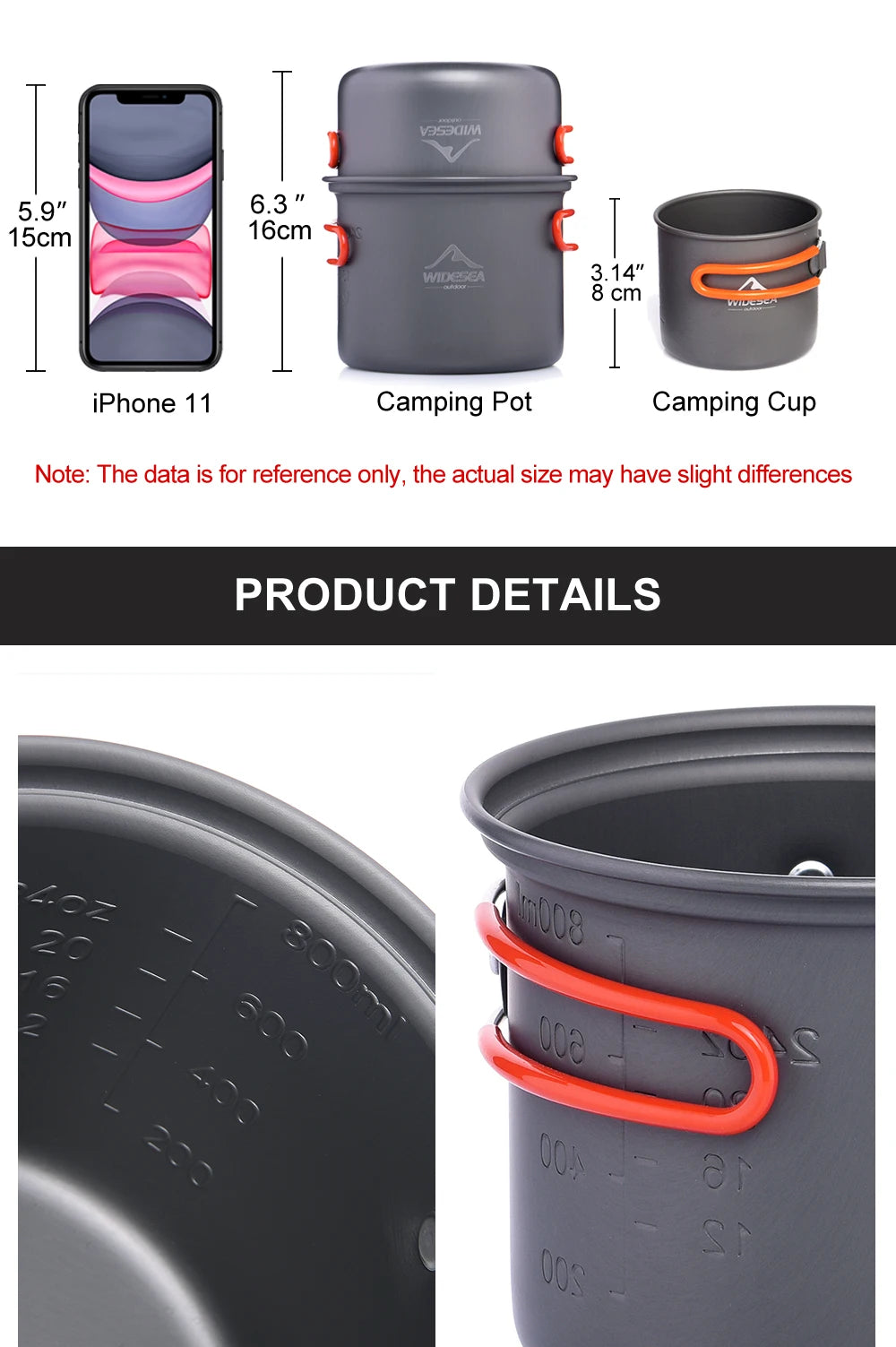 Widesea Camping Cookware Set Outdoor Tableware Equipment Supplies Burner Stove Folding Knife Fork Portable Pot Suit Tourism Cup Daniel’s Outdoor Company