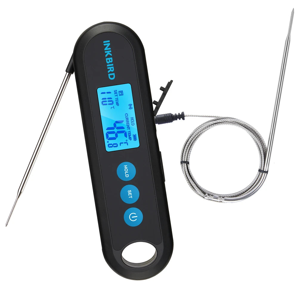 INKBIRD Digital Meat Thermometer With 2 External Probes IHT-2PB Backlight Display 2 Sec Instant Readout Bluetooth Rechargeable Daniel’s Outdoor Company