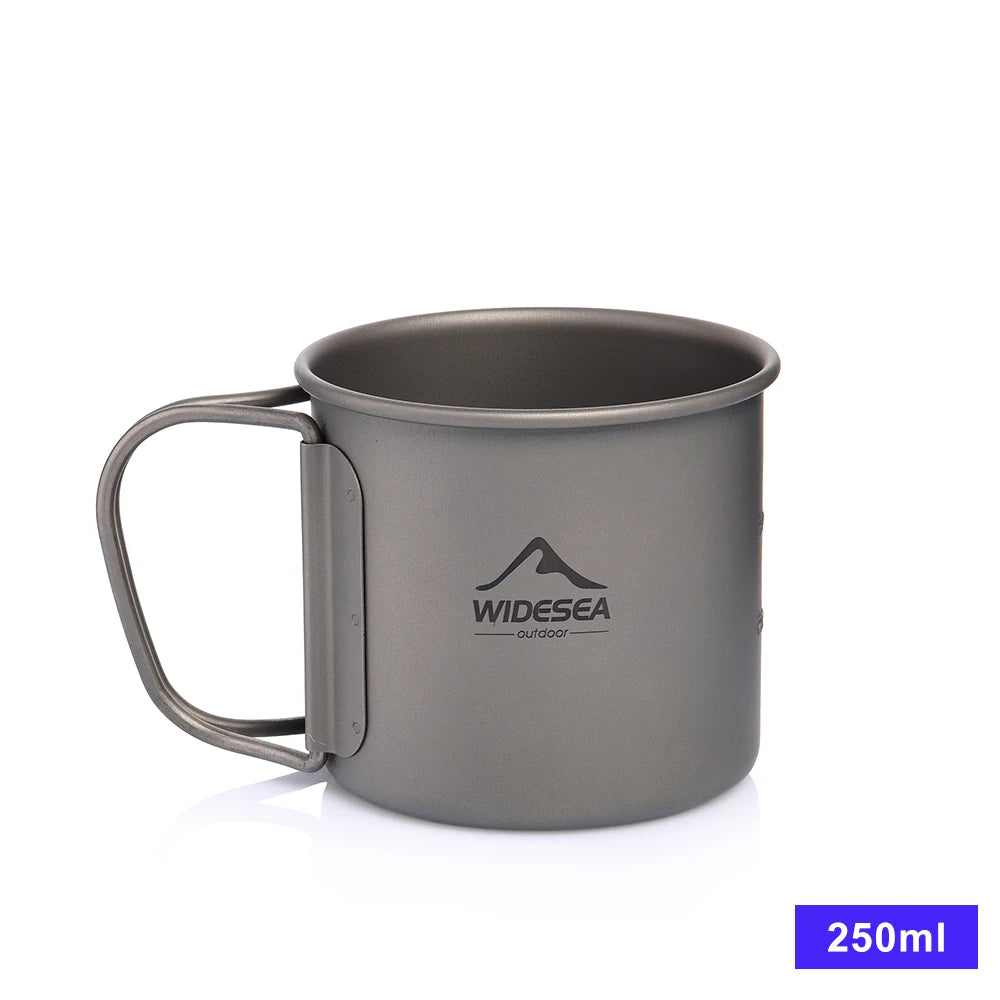 Widesea Camping Mug Titanium Cup Tourist Tableware Picnic Utensils Outdoor Kitchen Equipment Travel Cooking set Cookware Hiking Daniel’s Outdoor Company