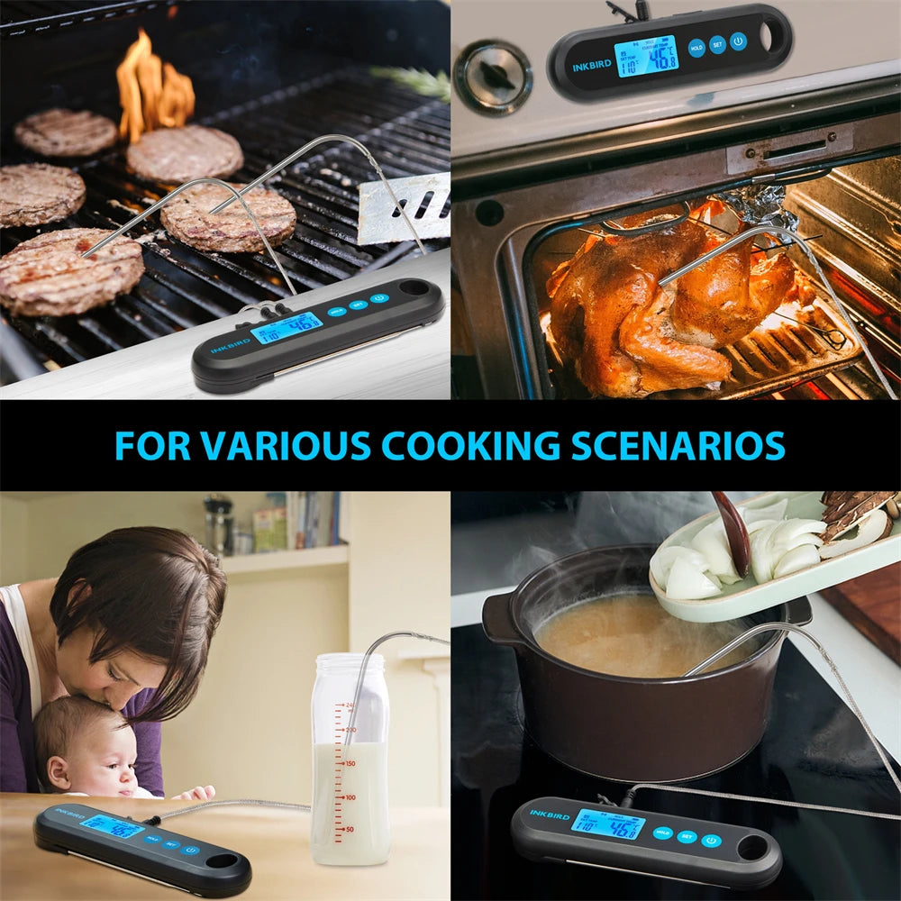INKBIRD Digital Meat Thermometer With 2 External Probes IHT-2PB Backlight Display 2 Sec Instant Readout Bluetooth Rechargeable Daniel’s Outdoor Company