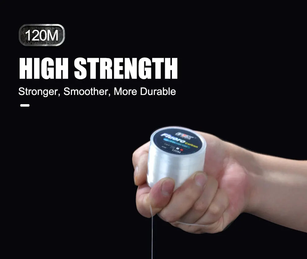120M Fluorocarbon Coating Fishing Line 0.20mm-0.60mm 7.15LB-45LB Carbon Fiber Leader Line Fishing Lure Wire Sinking Line Japan Daniel’s Outdoor Company