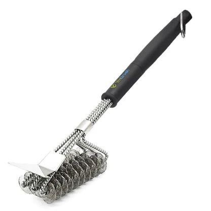 Steel BBQ Brush Grill and Scraper BBQ Cleaner Brush Perfect Tools Grill Cleaning Brush Ideal Barbecue Accessories Non-stick - Daniel’s Outdoor Company