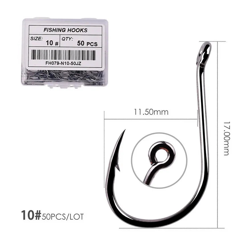 50pcs / 20pcs / Box Circle Carp Eyed Fishing Hook Size 2-22# Ring eye Japan Fishhooks Fishing Hooks Single Jig Fish Hook Tackle Daniel’s Outdoor Company