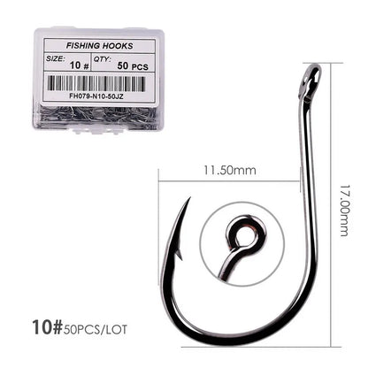 50pcs / 20pcs / Box Circle Carp Eyed Fishing Hook Size 2-22# Ring eye Japan Fishhooks Fishing Hooks Single Jig Fish Hook Tackle Daniel’s Outdoor Company