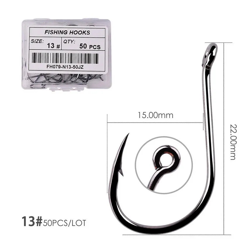 50pcs / 20pcs / Box Circle Carp Eyed Fishing Hook Size 2-22# Ring eye Japan Fishhooks Fishing Hooks Single Jig Fish Hook Tackle Daniel’s Outdoor Company