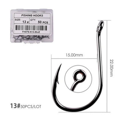 50pcs / 20pcs / Box Circle Carp Eyed Fishing Hook Size 2-22# Ring eye Japan Fishhooks Fishing Hooks Single Jig Fish Hook Tackle Daniel’s Outdoor Company