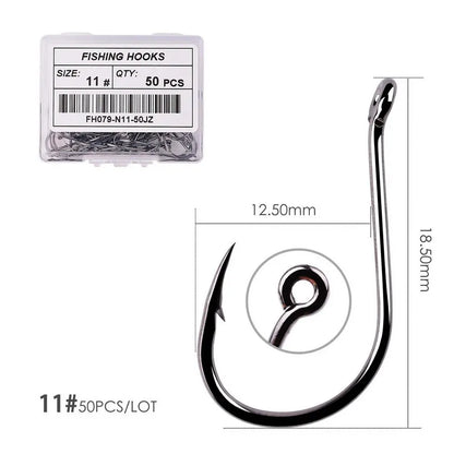 50pcs / 20pcs / Box Circle Carp Eyed Fishing Hook Size 2-22# Ring eye Japan Fishhooks Fishing Hooks Single Jig Fish Hook Tackle Daniel’s Outdoor Company