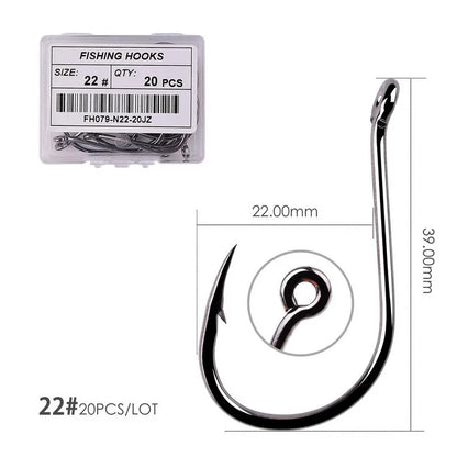 50pcs / 20pcs / Box Circle Carp Eyed Fishing Hook Size 2-22# Ring eye Japan Fishhooks Fishing Hooks Single Jig Fish Hook Tackle Daniel’s Outdoor Company