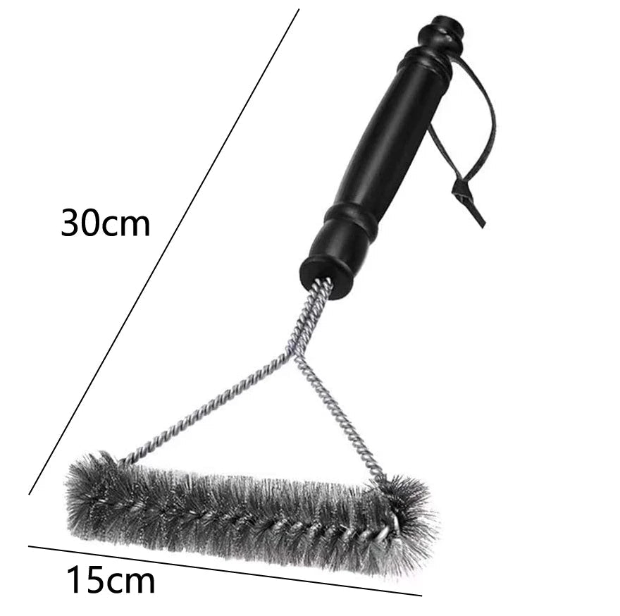 Steel BBQ Brush Grill and Scraper BBQ Cleaner Brush Perfect Tools Grill Cleaning Brush Ideal Barbecue Accessories Non-stick - Daniel’s Outdoor Company