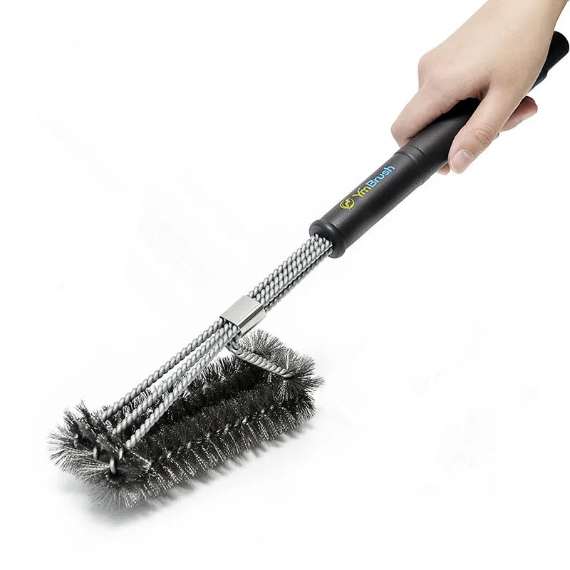 Steel BBQ Brush Grill and Scraper BBQ Cleaner Brush Perfect Tools Grill Cleaning Brush Ideal Barbecue Accessories Non-stick - Daniel’s Outdoor Company