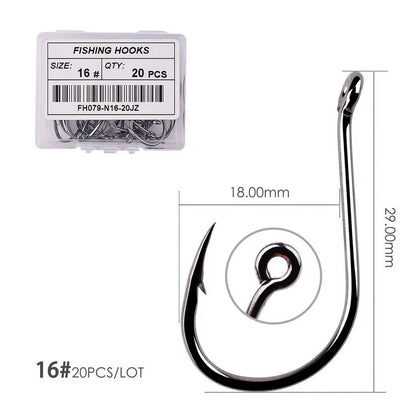 50pcs / 20pcs / Box Circle Carp Eyed Fishing Hook Size 2-22# Ring eye Japan Fishhooks Fishing Hooks Single Jig Fish Hook Tackle Daniel’s Outdoor Company