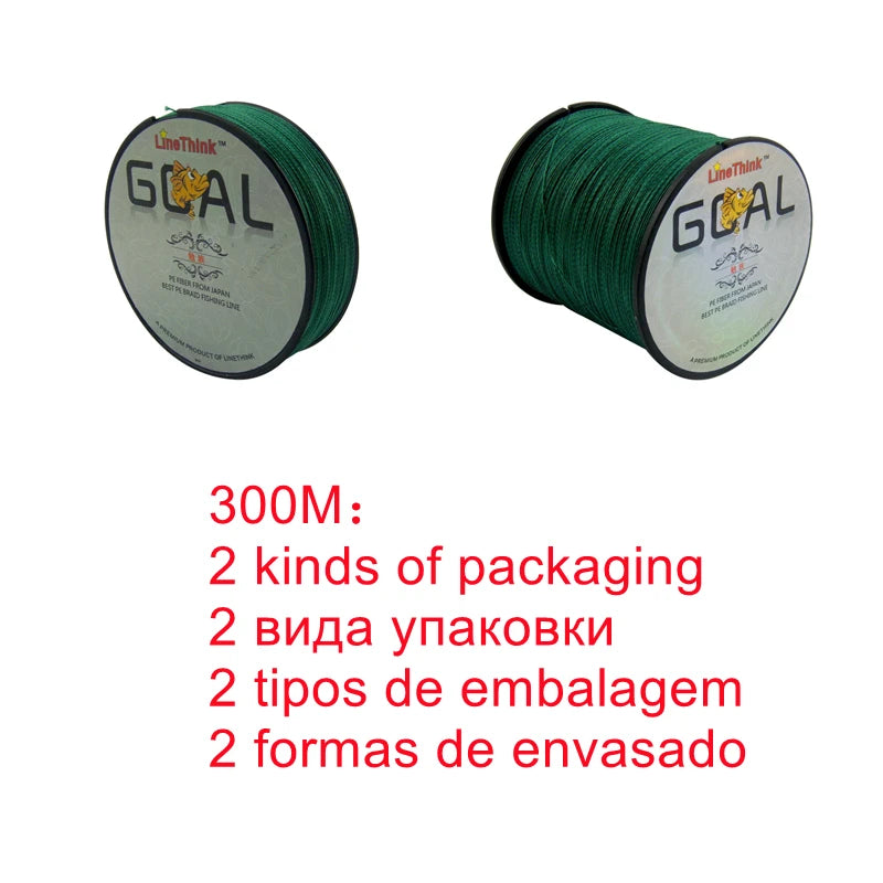 100M 300M 500M Brand LineThink GOAL Japan Multifilament 100% PE Braided Fishing Line 8LB to 100LB Daniel’s Outdoor Company