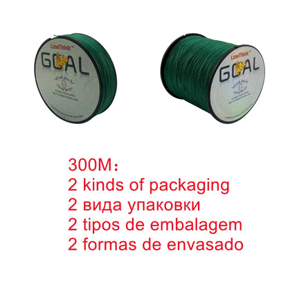 100M 300M 500M Brand LineThink GOAL Japan Multifilament 100% PE Braided Fishing Line 8LB to 100LB Daniel’s Outdoor Company