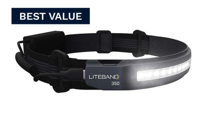 ACTIV 350 Lumen LED Wide Beam Rechargeable Headlamp Liteband