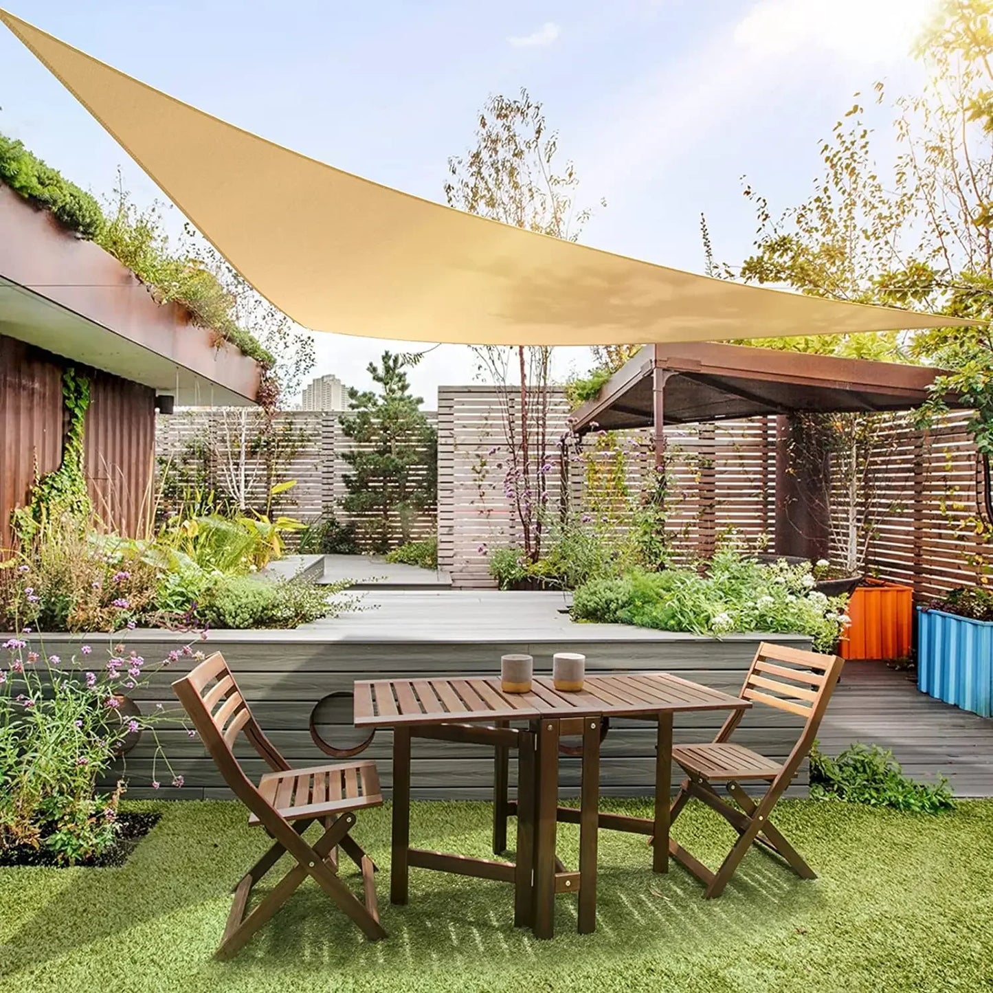 Triangle Sun Shade Sail Canopy UV Block Sunshade Sails Sunscreen for Outdoor Patio Garden Backyard Awning Sunsail with Free Rope Daniel’s Outdoor Company