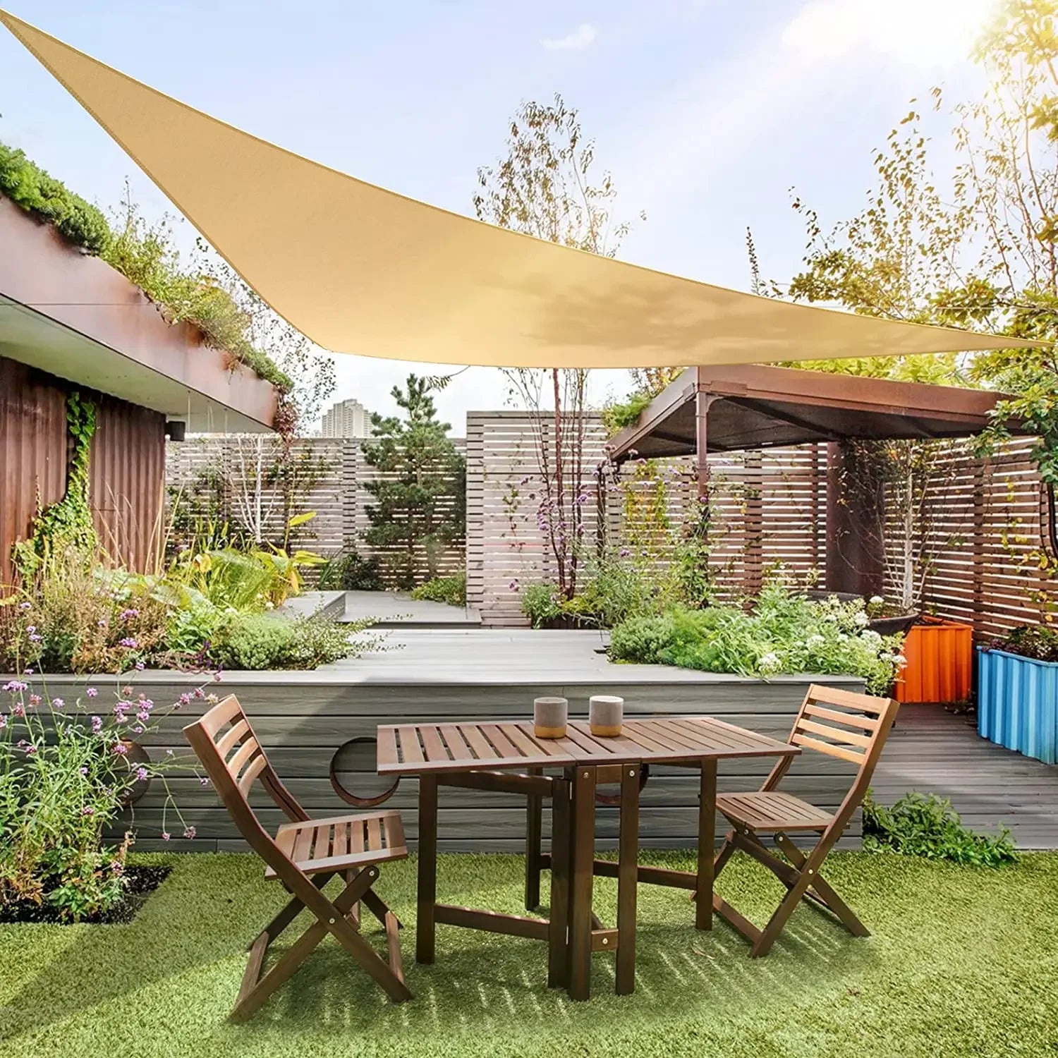 Triangle Sun Shade Sail Canopy UV Block Sunshade Sails Sunscreen for Outdoor Patio Garden Backyard Awning Sunsail with Free Rope Daniel’s Outdoor Company