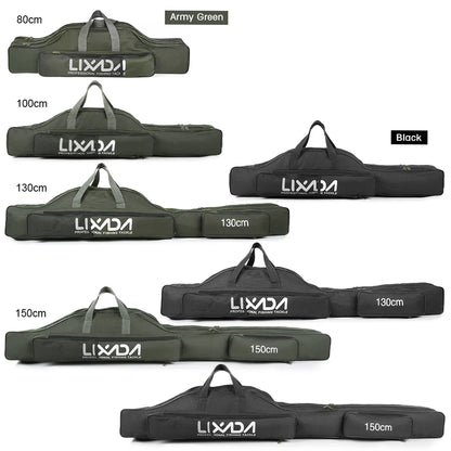 Lixada 100/130/150cm Fishing Bag Portable Folding Fishing Rod Reel Bag Fishing Tackle Carry Case Carrier Bag backpack fishing Daniel’s Outdoor Company