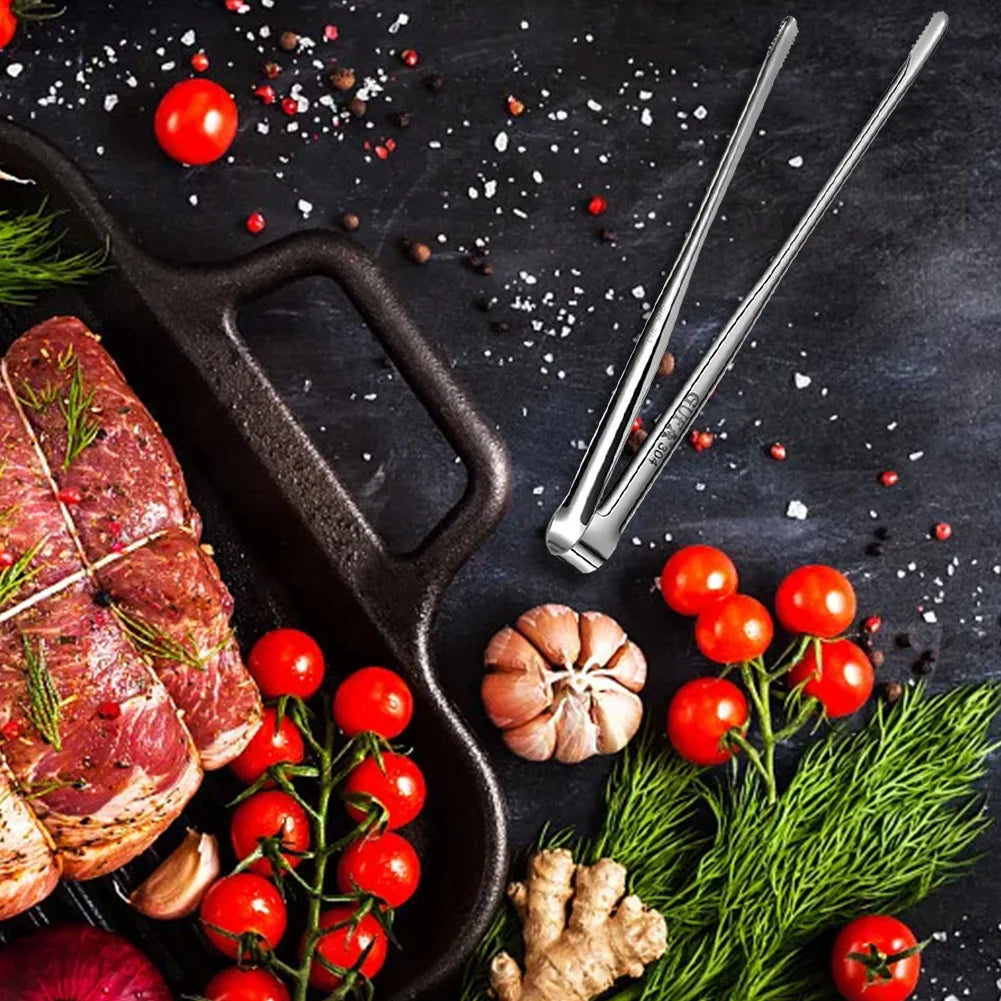 Grill Tongs Stainless Steel Food Tongs Metal Kitchen Tweezers Cooking Utensils for Salad Fish Steak Barbecue Buffet Daniel’s Outdoor Company