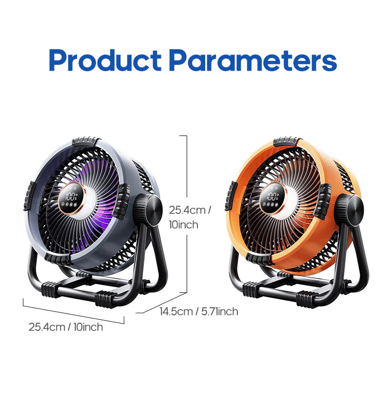 Portable 6 in 1 Outdoor Camping Fan 20000mAh Rechargeable Wireless Tent Ceiling Fan 4 Speed Adjustment LED Lighting Power Bank Daniel’s Outdoor Company