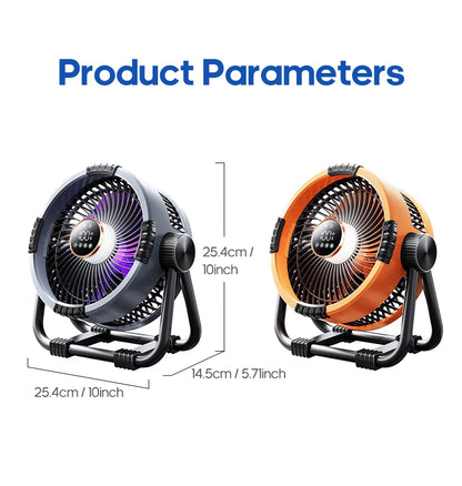 Portable 6 in 1 Outdoor Camping Fan 20000mAh Rechargeable Wireless Tent Ceiling Fan 4 Speed Adjustment LED Lighting Power Bank Daniel’s Outdoor Company