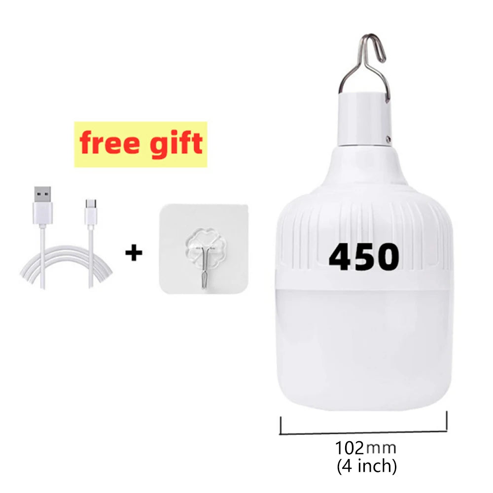 Portable Outdoor BBQ Camping Lights USB Rechargeable lamp LED Emergency Bulb Hook High Power Tents Lantern Night Lights Bulb Daniel’s Outdoor Company