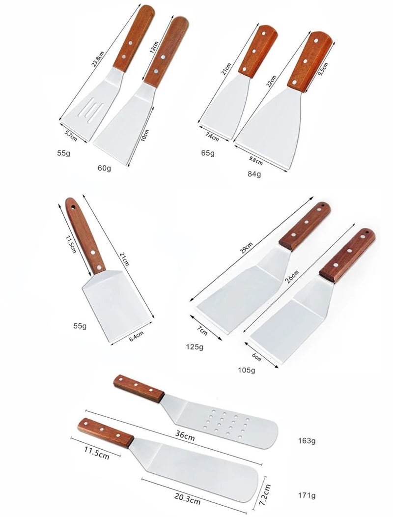 Stainless Steel Spatula and Grill Scraper Non Stick Durable Barbecue Cooking Tools Pizza Shovel Pancake Beef BBQ Utensils Daniel’s Outdoor Company