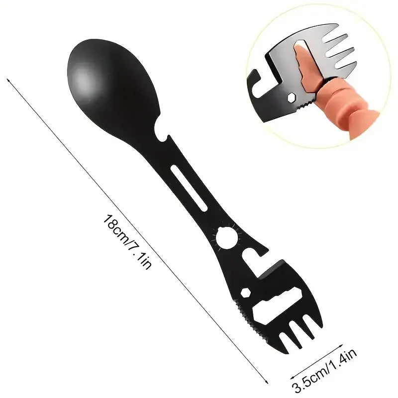 Outdoor Fork Spoon Versatile Outdoor Camping Tool Lightweight Fork Spoon Bottle Opener for Survival Tactical Utility for Easy Daniel’s Outdoor Company