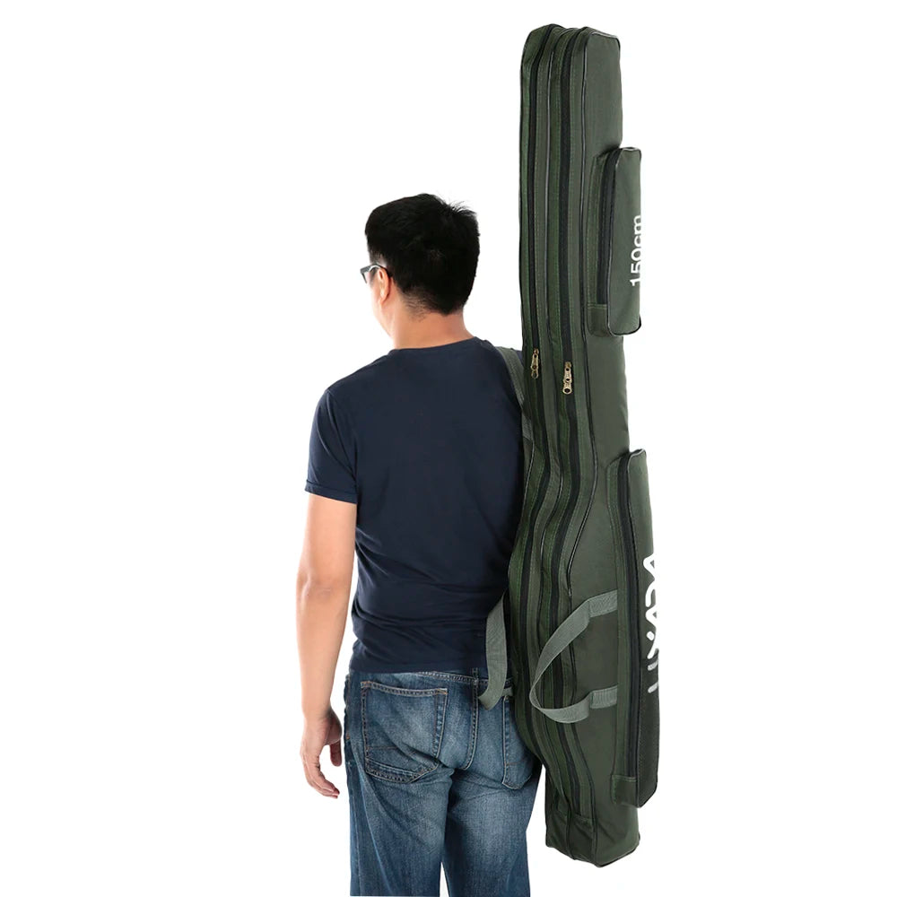 Lixada 100/130/150cm Fishing Bag Portable Folding Fishing Rod Reel Bag Fishing Tackle Carry Case Carrier Bag backpack fishing Daniel’s Outdoor Company