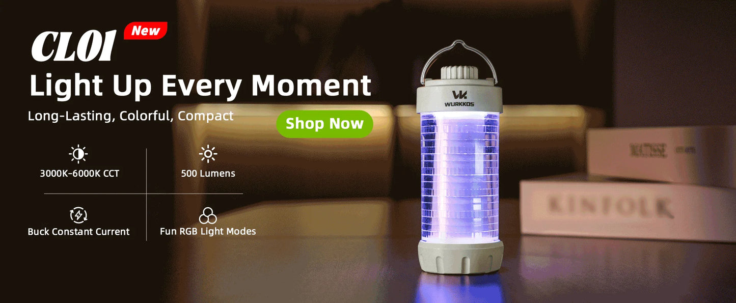 Wurkkos CL01 Mini RGB 360° Flashlight, 550 Lumens, 21700 Rechargeable LED Flashlight, Camping Light, Power Bank, Waterproof Daniel’s Outdoor Company
