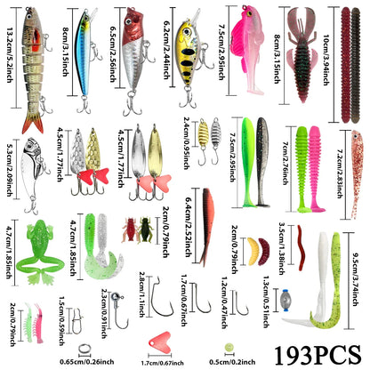Fishing 83/133/193/239/409pcs Fishing Lure Kit For Trout/Pike/Bass Multi-Lure Fishing Set Layered Tackle Pro Gear Tackle Box Daniel’s Outdoor Company