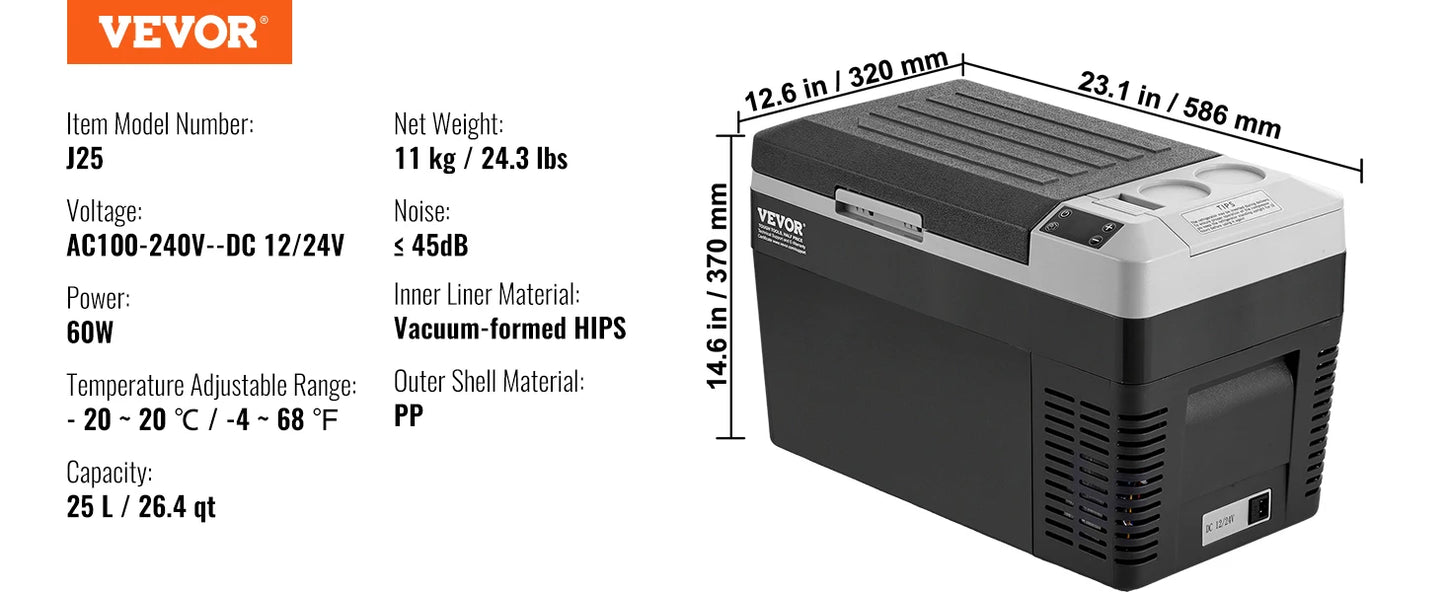 SucceBuy 8L to 75L Car Refrigerator Fridge Portable Icebox Single&Dual Zone w/Blue Tooth Temp Adjustable for Outdoor Camping RV Daniel’s Outdoor Company