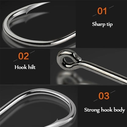 100pcs Fishing Hook Stainless Steel Carbon Fishing Hook With Loop Sharp Barbed Boxed Fishing Hook Set Sea Fishing Accessories Daniel’s Outdoor Company