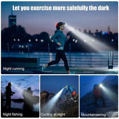 Powerful LED Headlamp USB Rechargeable Telescopic Zoomable Headlight Outdoor Waterproof Work Head Lamp High Lumen Head Torch Daniel’s Outdoor Company