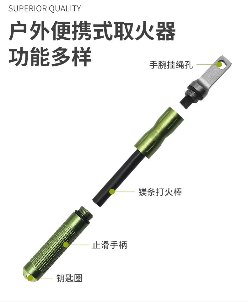 New Waterproof Portable Flint Emergency Fire Starter Multifunctional Outdoor Camping Fire Rod Tool for Survival Equipment Daniel’s Outdoor Company