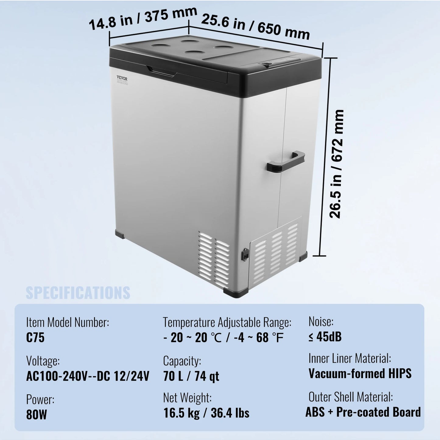 SucceBuy 8L to 75L Car Refrigerator Fridge Portable Icebox Single&Dual Zone w/Blue Tooth Temp Adjustable for Outdoor Camping RV Daniel’s Outdoor Company