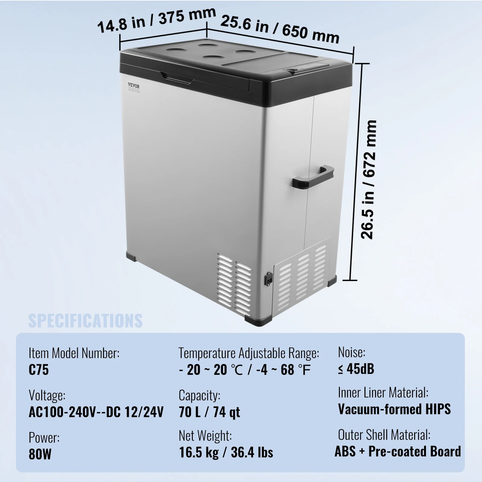 SucceBuy 8L to 75L Car Refrigerator Fridge Portable Icebox Single&Dual Zone w/Blue Tooth Temp Adjustable for Outdoor Camping RV Daniel’s Outdoor Company
