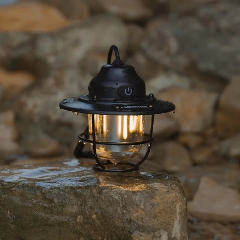 Shine Trip Outdoor Retro Smalldroplight, Campsite Lamp, Atmosphere Lamp, USB Charging Tent Light, LED Camping Hangling Lamp Daniel’s Outdoor Company