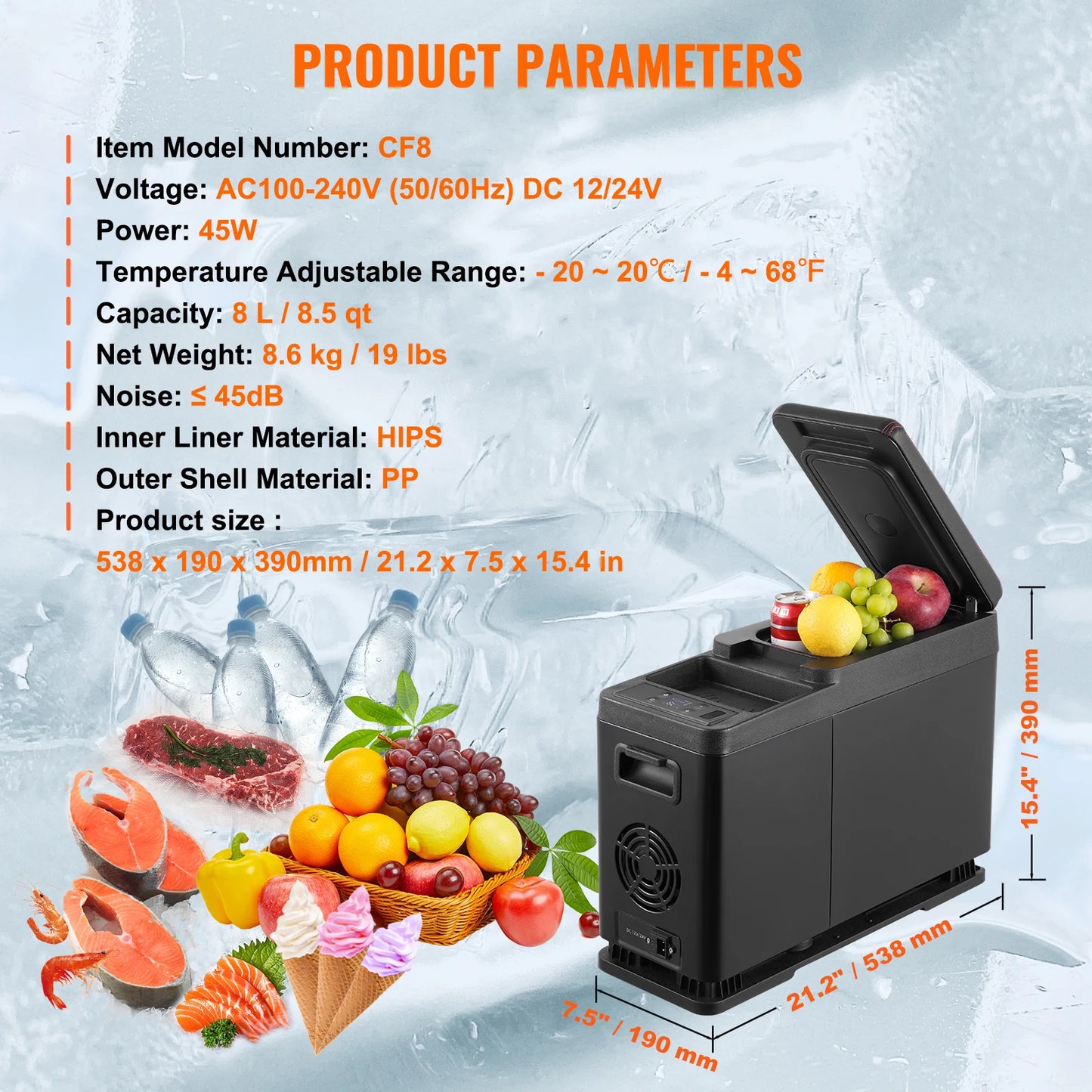 SucceBuy 8L to 75L Car Refrigerator Fridge Portable Icebox Single&Dual Zone w/Blue Tooth Temp Adjustable for Outdoor Camping RV Daniel’s Outdoor Company